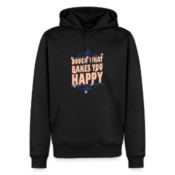 Dough What Bakes You Happy Bäckerei - Männer Premium Bio Hoodie - Schwarz - Vorne - Nico (187cm)