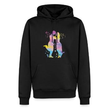 Tango Argentin Danse Milonga Vals - Sweat à capuche Premium bio Homme - noir - Devant - Nico (187cm)