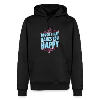 Dough What Bakes You Happy Bäckerei - Männer Premium Bio Hoodie - Schwarz - Vorne - Nico (187cm)