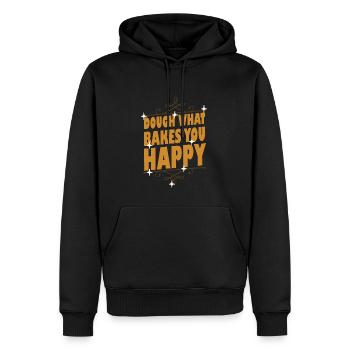 Dough What Bakes You Happy Bäckerei - Männer Premium Bio Hoodie - Schwarz - Vorne - Nico (187cm)