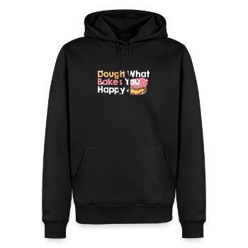 Dough What Bakes You Happy Bäckerei - Männer Premium Bio Hoodie - Schwarz - Vorne - Nico (187cm)