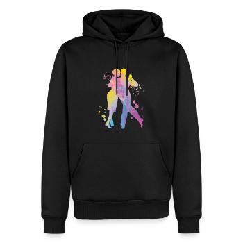 Tango Argentin Danse Milonga Vals - Sweat à capuche Premium bio Homme - noir - Devant - Nico (187cm)