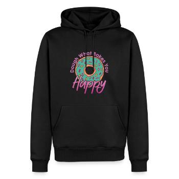 Dough What Bakes You Happy Bäckerei - Männer Premium Bio Hoodie - Schwarz - Vorne - Nico (187cm)