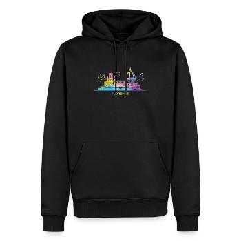 Florentiner Skyline Stadtbild Florenz - Männer Premium Bio Hoodie - Schwarz - Vorne - Nico (187cm)