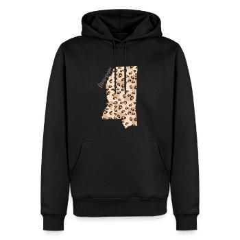 Mississippi Leopard Muster Karte Leo - Männer Premium Bio Hoodie - Schwarz - Vorne - Nico (187cm)