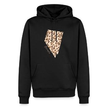 Nevada Leopard-muster Karte Leo - Männer Premium Bio Hoodie - Schwarz - Vorne - Nico (187cm)