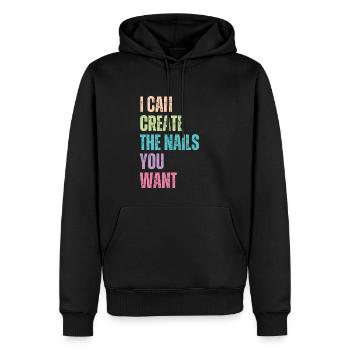 I create the nails you want manicure - Men’s Premium Organic Hoodie - black - Front - Nico (187cm)