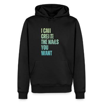 I create the nails you want manicure - Men’s Premium Organic Hoodie - black - Front - Nico (187cm)
