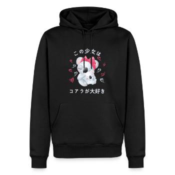 Koala Love Mama Koala Ours - Sweat à capuche Premium bio Homme - noir - Devant - Nico (187cm)