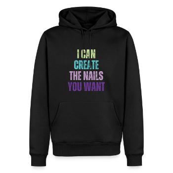 I create the nails you want manicure - Men’s Premium Organic Hoodie - black - Front - Nico (187cm)