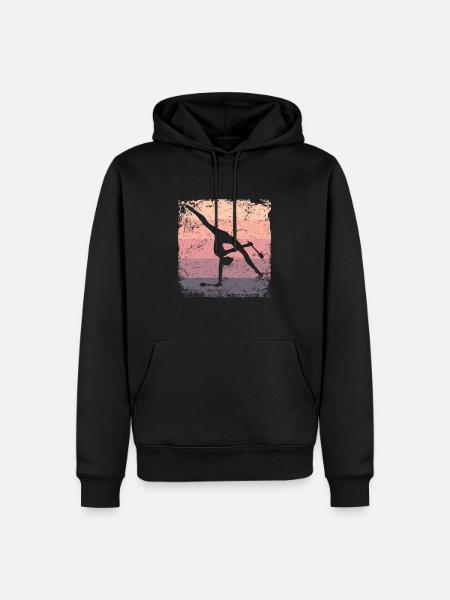 Gymnast Legs Retro Rhythmic Gymnastics - Men’s Premium Organic Hoodie - black