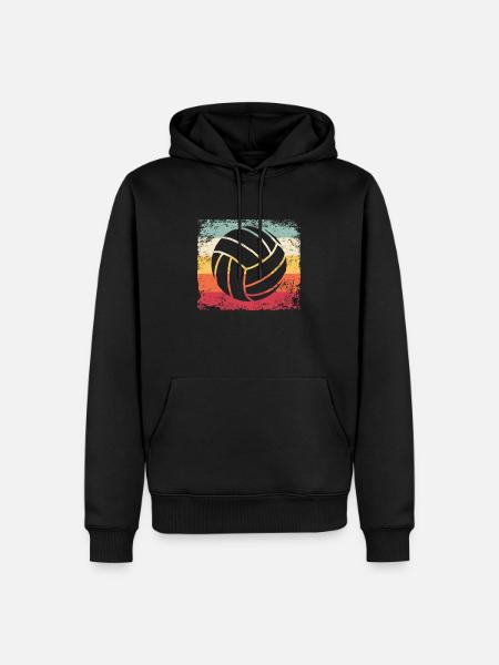 Volleyball Player Retro Beach Volleyball - Men’s Premium Organic Hoodie - black