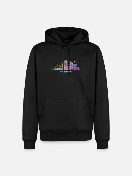 Rotterdam Skyline Rotterdam - Men’s Premium Organic Hoodie - black
