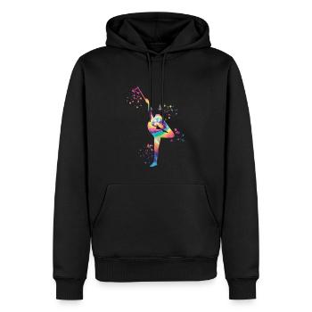 Gymnastin Mit Baton Rhythmische Gymnastik - Männer Premium Bio Hoodie - Schwarz - Vorne - Nico (187cm)