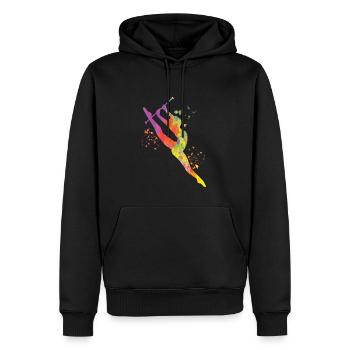 Gymnastin Mit Taktstock Rhythmische Sportgymnastik - Männer Premium Bio Hoodie - Schwarz - Vorne - Nico (187cm)