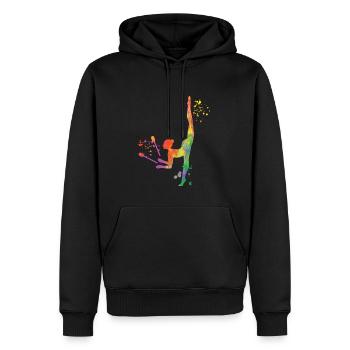 Gymnastin Mit Keulen Rhythmische Sportgymnastik - Männer Premium Bio Hoodie - Schwarz - Vorne - Nico (187cm)