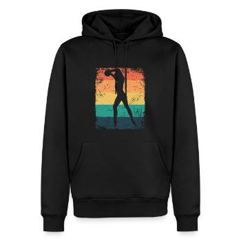 Gymnastikball Retro Rhythmische Gymnastik - Männer Premium Bio Hoodie - Schwarz - Vorne - Nico (187cm)
