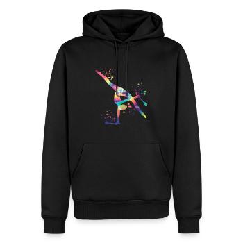 Gymnastin Mit Clubs Rhythmische Gymnastik - Männer Premium Bio Hoodie - Schwarz - Vorne - Nico (187cm)
