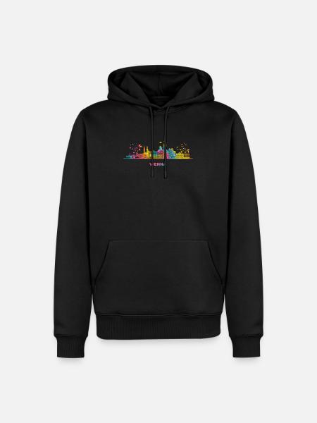 Vienesse Skyline Vienna - Men’s Premium Organic Hoodie - black