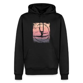 Gymnaste Gymnaste Gymnastique Rythmique Rétro - Sweat à capuche Premium bio Homme - noir - Devant - Nico (187cm)