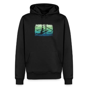 Gymnaste Gymnaste Gymnastique Rythmique Rétro - Sweat à capuche Premium bio Homme - noir - Devant - Nico (187cm)