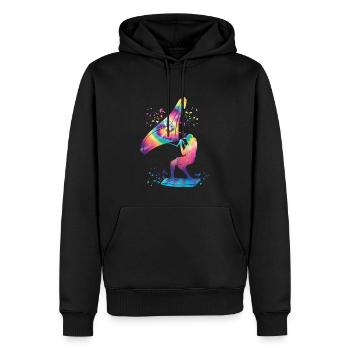 Wing Foil Wingsurfing Man Foil Wing - Sweat à capuche Premium bio Homme - noir - Devant - Nico (187cm)