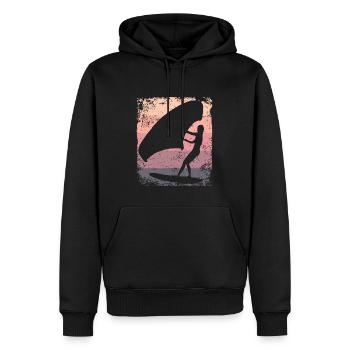 Flügelfolie Wingsurfing Retro-folie Flügel - Männer Premium Bio Hoodie - Schwarz - Vorne - Nico (187cm)