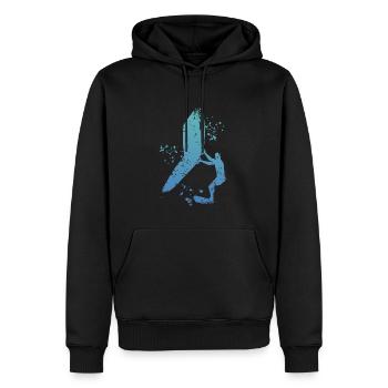 Wing Foil Wingsurfing Man Foil Wing - Sweat à capuche Premium bio Homme - noir - Devant - Nico (187cm)