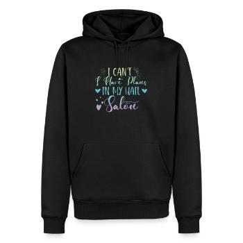 Ich Kann Nicht Habe Pläne In Meinem Nagelstudio - Männer Premium Bio Hoodie - Schwarz - Vorne - Nico (187cm)