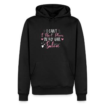 Ich Kann Nicht Habe Pläne In Meinem Nagelstudio - Männer Premium Bio Hoodie - Schwarz - Vorne - Nico (187cm)