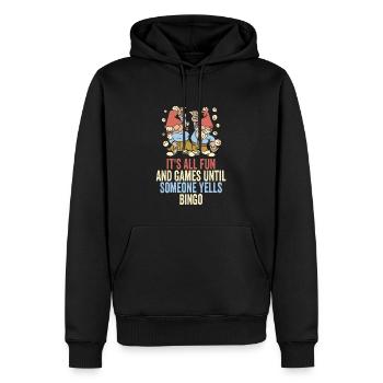 Fun and games at bingo - Men’s Premium Organic Hoodie - black - Front - Nico (187cm)