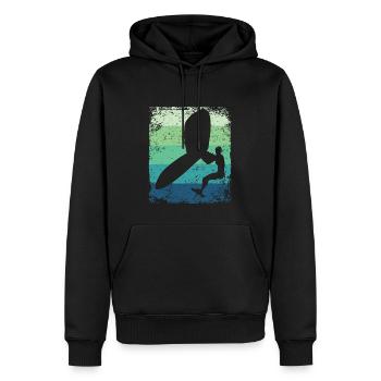 Flügelfolie Wingsurfing Retro-folie Flügel - Männer Premium Bio Hoodie - Schwarz - Vorne - Nico (187cm)