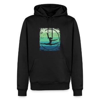Gymnaste Gymnaste Gymnastique Rythmique Rétro - Sweat à capuche Premium bio Homme - noir - Devant - Nico (187cm)