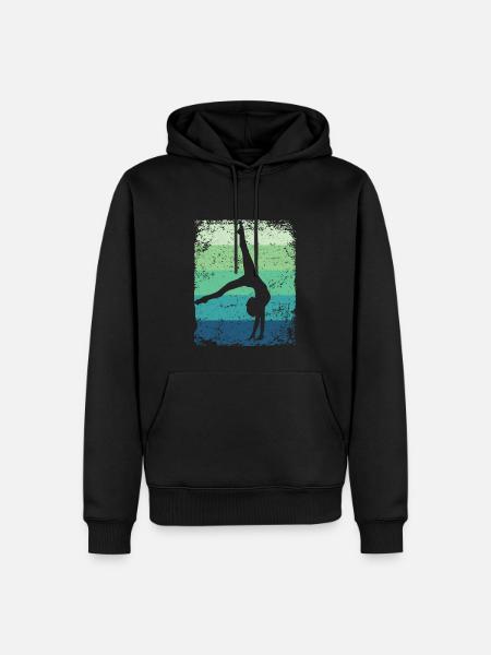 Gymnaste Gymnaste Gymnastique Rythmique Rétro - Sweat à capuche Premium bio Homme - noir