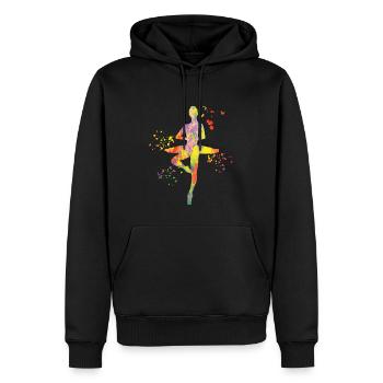 Ballet Danseuse Colorsplash Ballerina - Sweat à capuche Premium bio Homme - noir - Devant - Nico (187cm)