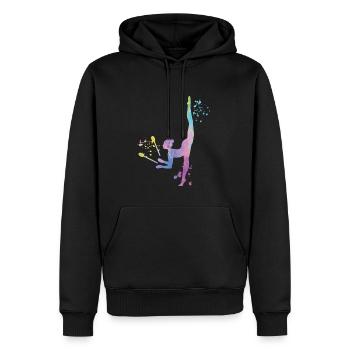 Gymnastin Mit Keulen Rhythmische Sportgymnastik - Männer Premium Bio Hoodie - Schwarz - Vorne - Nico (187cm)