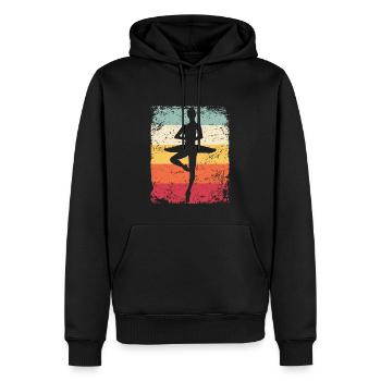Ballett Tänzerin Vintage Frau Ballerina - Männer Premium Bio Hoodie - Schwarz - Vorne - Nico (187cm)