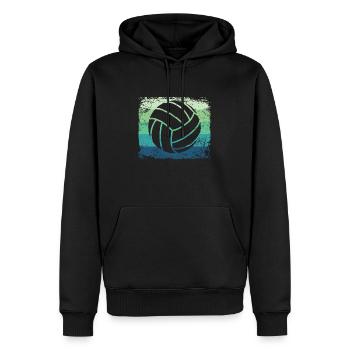 Volleyball Joueur Retro Beach Volleyball - Sweat à capuche Premium bio Homme - noir - Devant - Nico (187cm)
