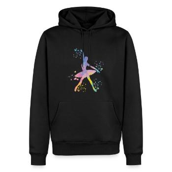 Ballet Danseuse Colorsplash Ballerina - Sweat à capuche Premium bio Homme - noir - Devant - Nico (187cm)