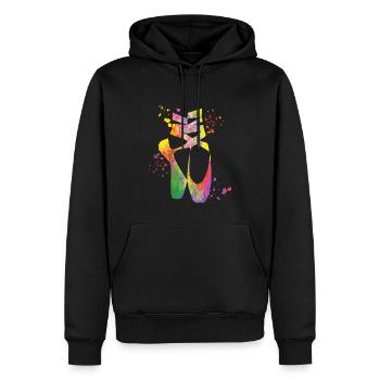 Ballettschuhe Tänzerin Frau Ballerina - Männer Premium Bio Hoodie - Schwarz - Vorne - Nico (187cm)