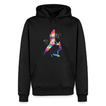 Wing Foil Wingsurfing Man Foil Wing - Sweat à capuche Premium bio Homme - noir - Devant - Nico (187cm)