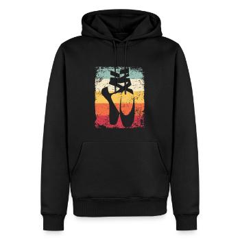 Ballettschuhe Vintage Frau Ballerina - Männer Premium Bio Hoodie - Schwarz - Vorne - Nico (187cm)