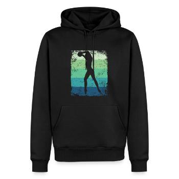 Gymnastikball Retro Rhythmische Gymnastik - Männer Premium Bio Hoodie - Schwarz - Vorne - Nico (187cm)