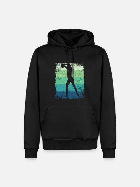Gymnastikball Retro Rhythmische Gymnastik - Männer Premium Bio Hoodie - Schwarz
