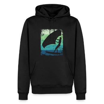 Flügelfolie Wingsurfing Retro-folie Flügel - Männer Premium Bio Hoodie - Schwarz - Vorne - Nico (187cm)