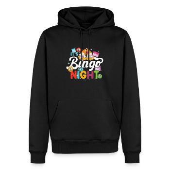 C’est bingo nuit bingo - Sweat à capuche Premium bio Homme - noir - Devant - Nico (187cm)