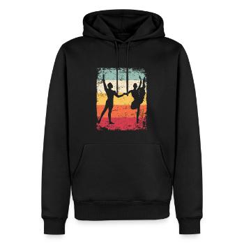 Ballet Dance Couple Ballerine Vintage - Sweat à capuche Premium bio Homme - noir - Devant - Nico (187cm)