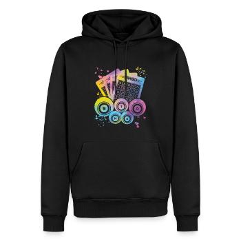 Bingo Bälle Farbsprotzer Frauen Männer Bingo - Männer Premium Bio Hoodie - Schwarz - Vorne - Nico (187cm)