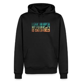 Wing Foil Wingsurfing Foil Wing - Männer Premium Bio Hoodie - Schwarz - Vorne - Nico (187cm)
