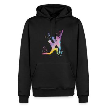Ballet Danse Couple Femme Ballerine - Sweat à capuche Premium bio Homme - noir - Devant - Nico (187cm)